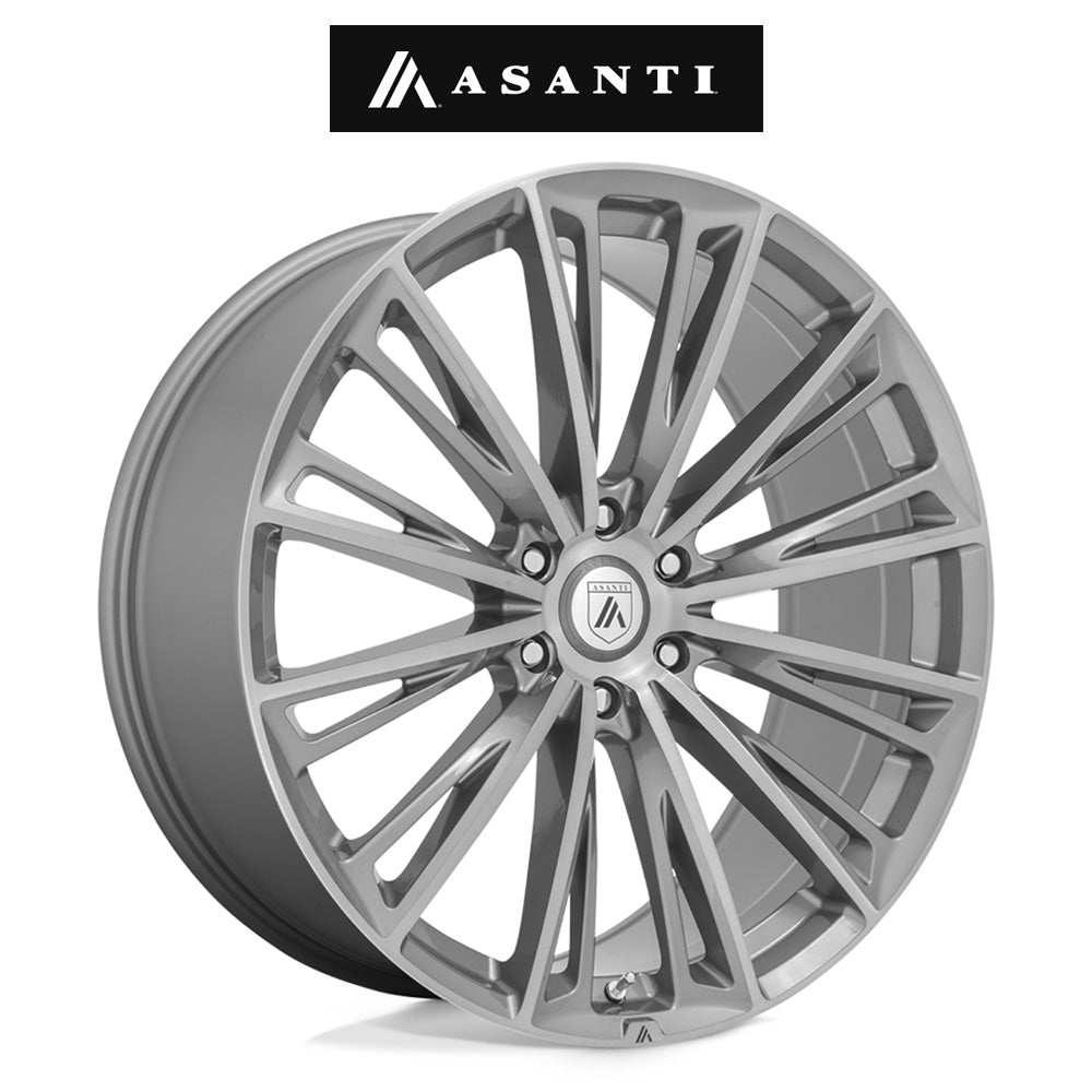 テスラ モデル３ (TESLA Model 3)用 アサンティ コロナトラック 20x9J チタニウムブラッシュド ホイール４本セット Asanti AB30 Corona Truck AB30 20X9 5X4.5 TITAN BRUSH 35MM (送料無料)