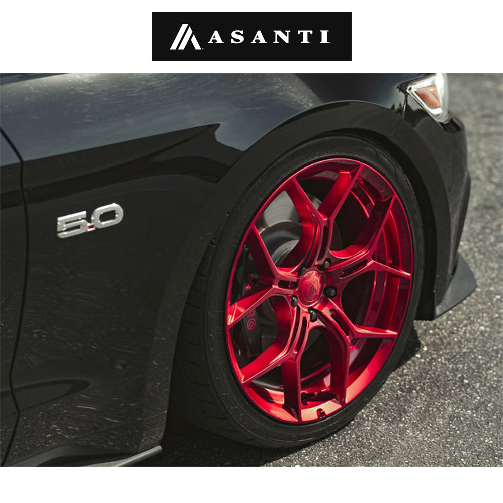 テスラ モデル３ (TESLA Model 3)用 アサンティ モナーク 20x9J キャンディーレッド ホイール４本セット Asanti Monarch AB37 20X9 5X4.5 C-RED 38MM (送料無料)