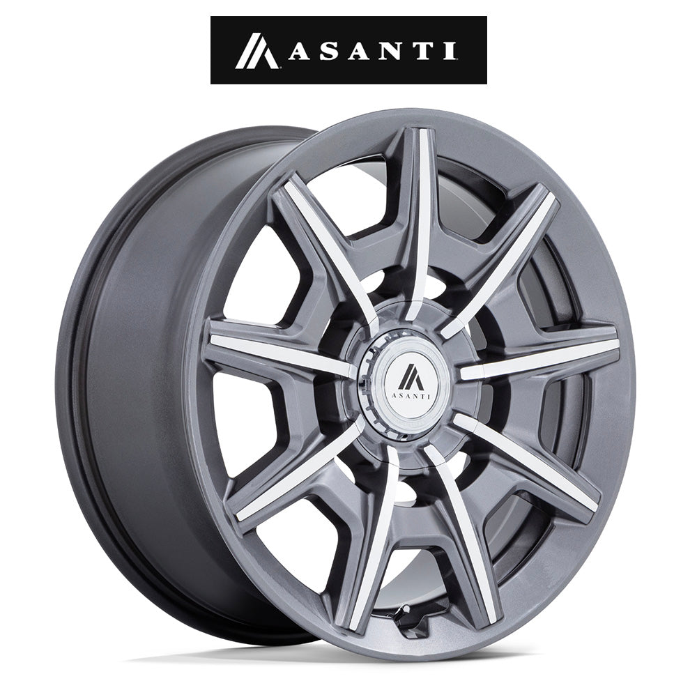ランドローバー レンジローバー(Land Rover Range Rover)用 アサンティ エスクァイア 22x10.5J グロスアンスラサイトブライトマシンド ホイール４本セット Asanti AB41 Esquire AB41 22X10.5 5X112/120 G-ANTH BR-MCH 38MM (送料無料)