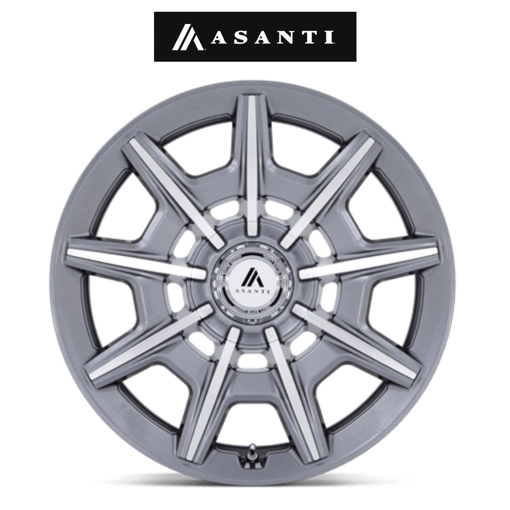 ランドローバー レンジローバー(Land Rover Range Rover)用 アサンティ エスクァイア 22x10.5J グロスアンスラサイトブライトマシンド ホイール４本セット Asanti AB41 Esquire AB41 22X10.5 5X112/120 G-ANTH BR-MCH 38MM (送料無料)
