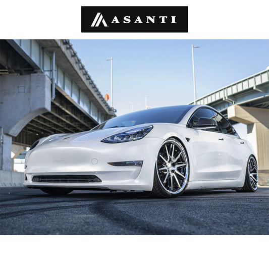 テスラ モデル３ (TESLA Model 3)用 アサンティ インペラトル 20x9J グロスブラックマシンド ステンレススチールリップ ホイール４本セット Asanti Imperator AB47 20X9 5X4.5 G-BLK MACH 35MM (送料無料)
