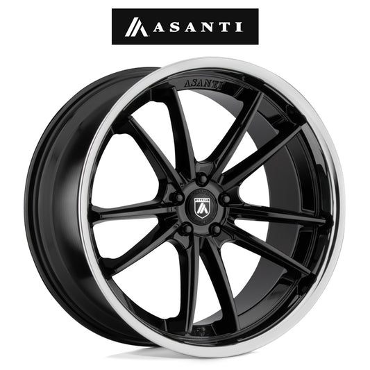 テスラ モデル３ (TESLA Model 3)用 アサンティ シグマ 20x9J グロスブラッククロームリップ ホイール４本セット Asanti Sigma AB23 20X9 5X4.5 G-BLK CHR LIP 35MM (送料無料)