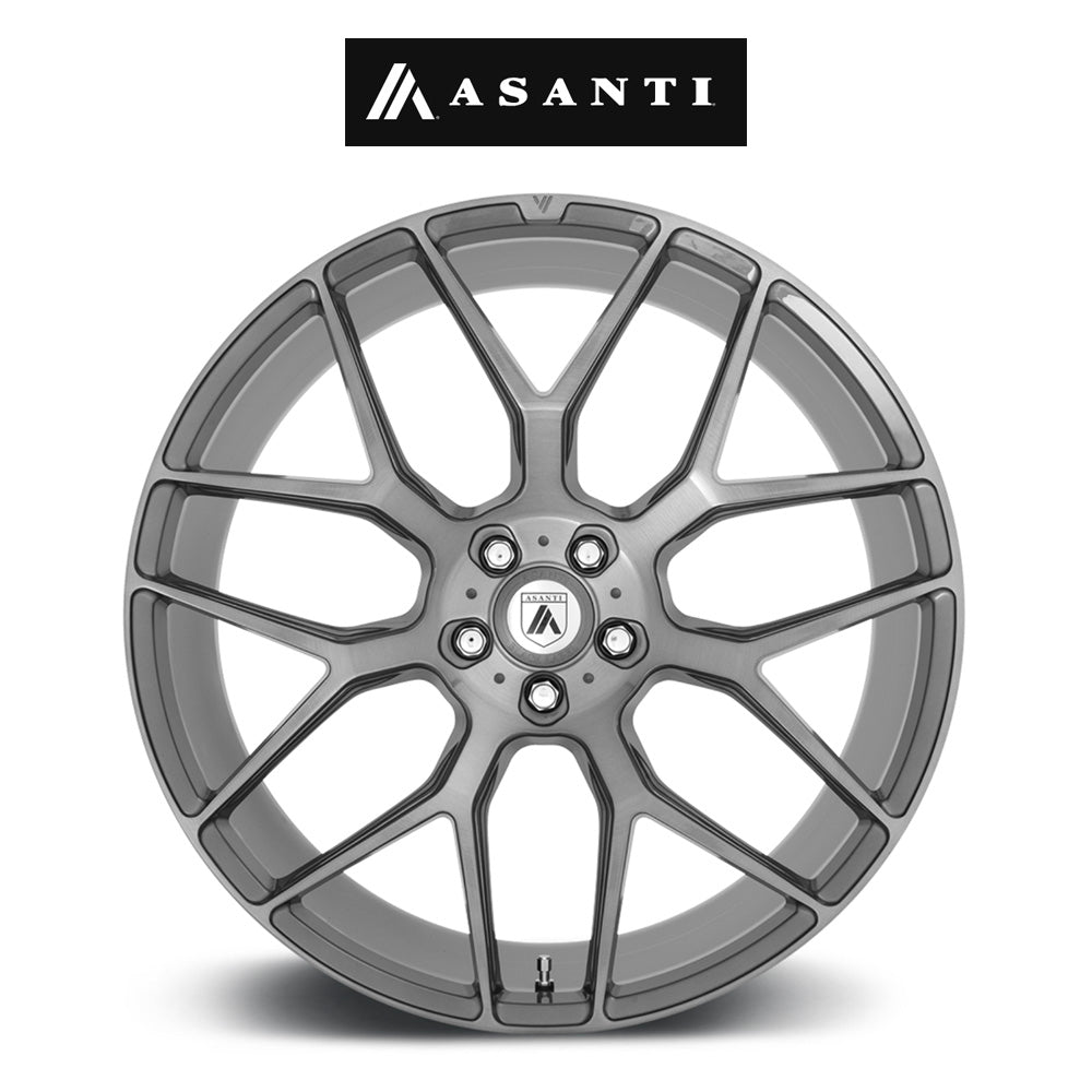 ホンダ シビック　タイプＲ(Honda Civic Type-R)用 アサンティ ダイナスティ 20x9J ET 35 フロント&リア チタニウムブラッシュド ホイール４本セット Asanti DYNASTY 20X9 5X120 74 TITAN-BRUSH +35 (送料無料)