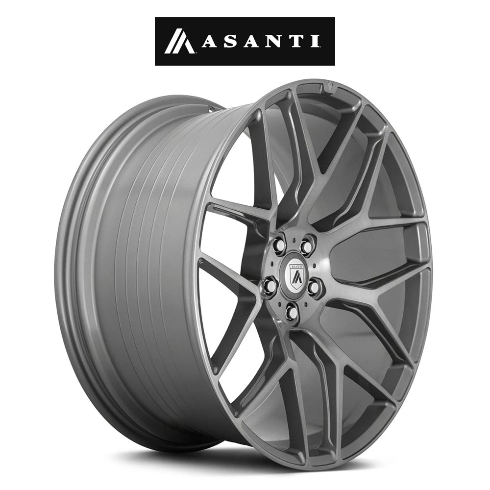 テスラモデル３用 アサンティ ダイナスティ 20x9J ET 35 フロント、リア チタニウムブラッシュド フロー成形アルミニウムホイール４本セット　Asanti DYNASTY 20X9 5X4.5 72 TITAN-BRUSH +35 (消費税、送料込み)