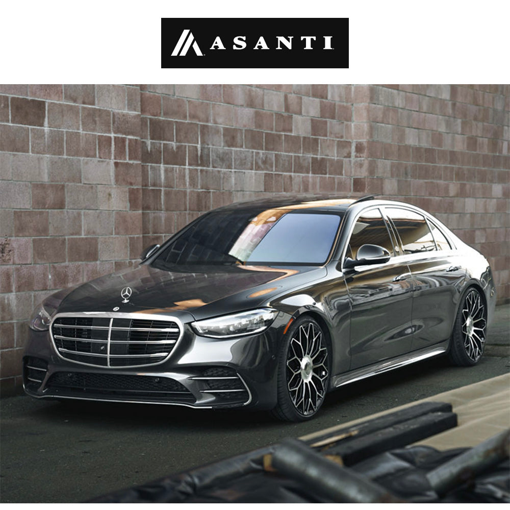 メルセデス・ベンツＥクラス用 アサンティ エンボイ 20x9J ET 35 フロント、リア グロスブラック マシンドフェイス フローフォーミング・アルミニウムホイール４本セット (消費税、送料込み)