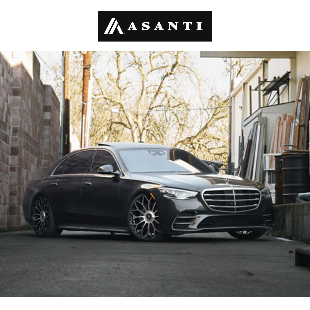 メルセデス・ベンツＥクラス用 アサンティ エンボイ 20x9J ET 35 フロント、リア グロスブラック マシンドフェイス フローフォーミング・アルミニウムホイール４本セット (消費税、送料込み)