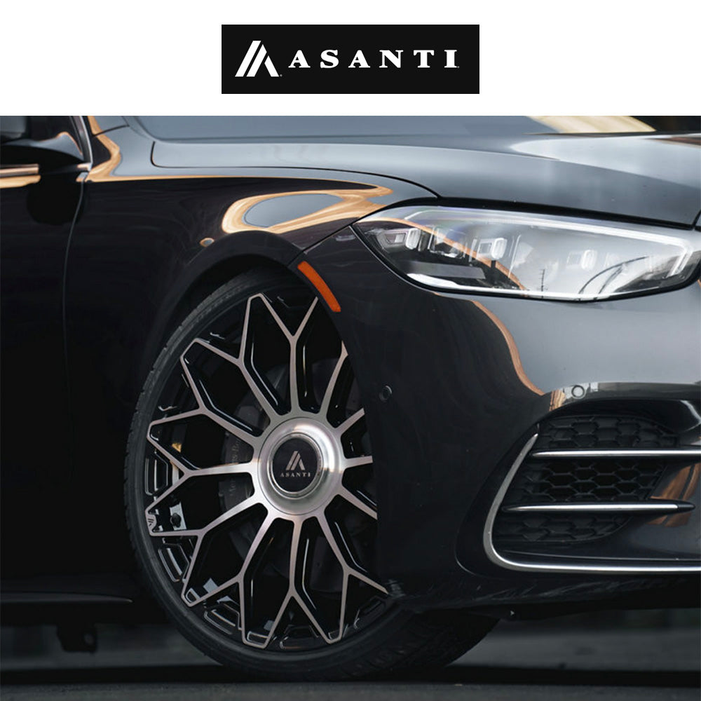 メルセデス・ベンツＥクラス用 アサンティ エンボイ 20x9J ET 35 フロント、リア グロスブラック マシンドフェイス フローフォーミング・アルミニウムホイール４本セット (消費税、送料込み)