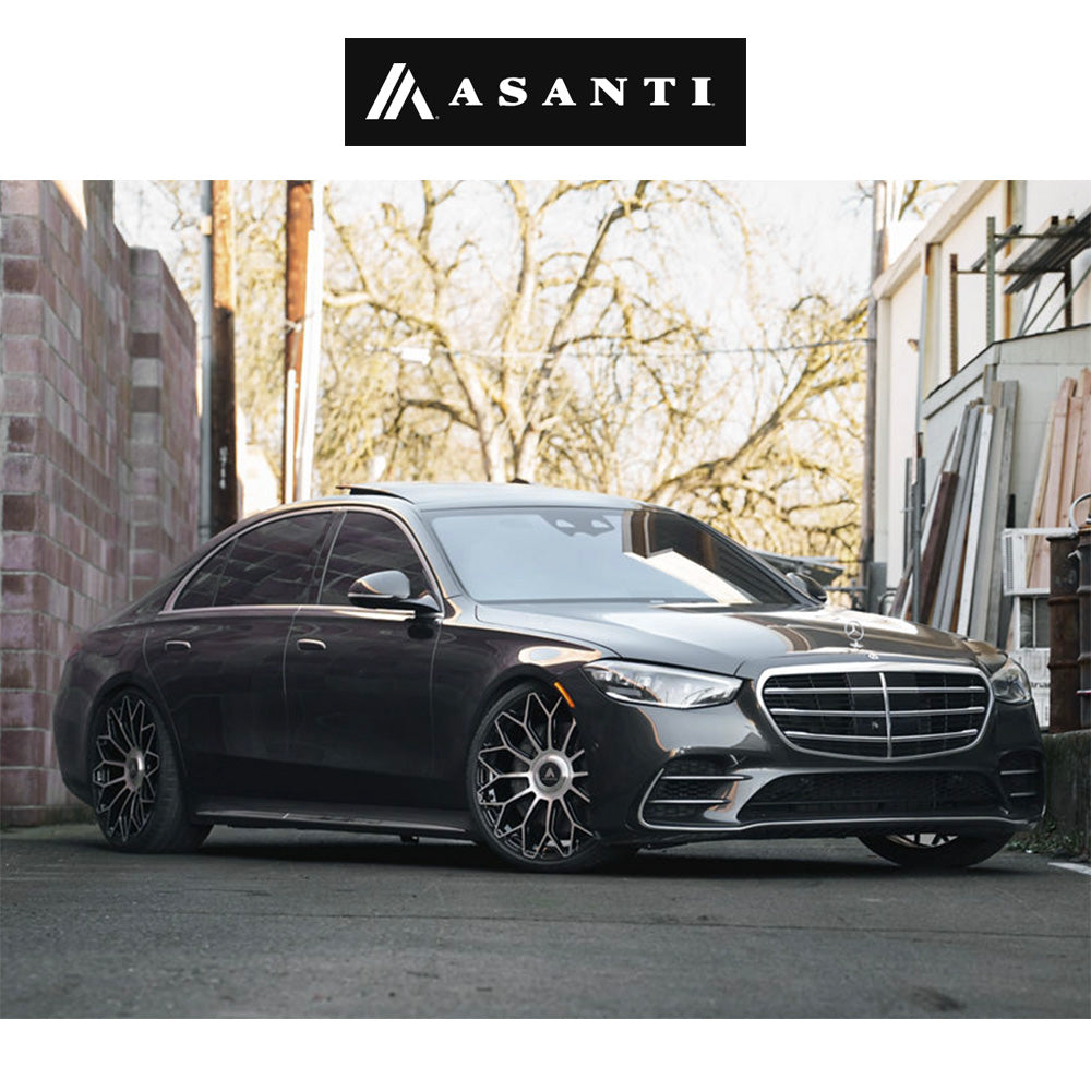 メルセデス・ベンツＥクラス用 アサンティ エンボイ 20x9J ET 35 フロント、リア グロスブラック マシンドフェイス フローフォーミング・アルミニウムホイール４本セット (消費税、送料込み)