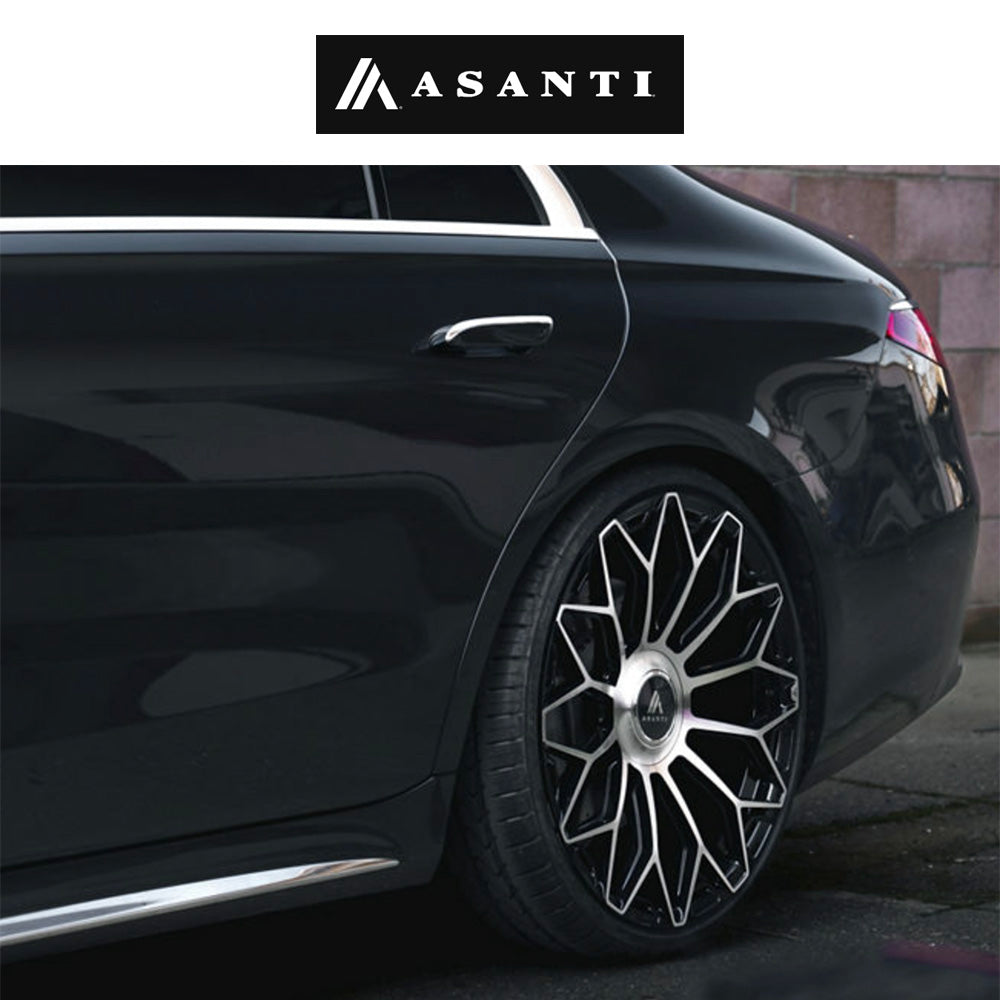 メルセデス・ベンツＥクラス用 アサンティ エンボイ 20x9J ET 35 フロント、リア グロスブラック マシンドフェイス フローフォーミング・アルミニウムホイール４本セット (消費税、送料込み)