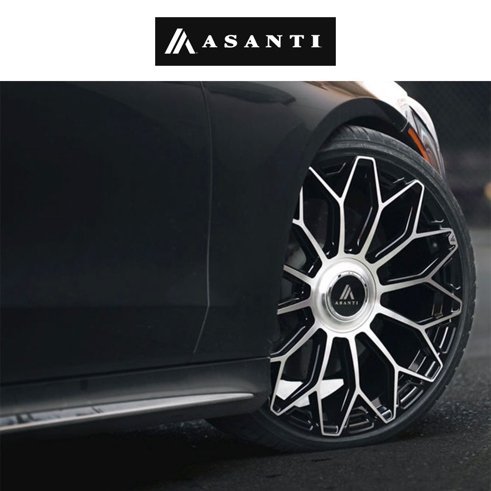 メルセデス・ベンツＥクラス用 アサンティ エンボイ 20x9J ET 35 フロント、リア グロスブラック マシンドフェイス フローフォーミング・アルミニウムホイール４本セット (消費税、送料込み)