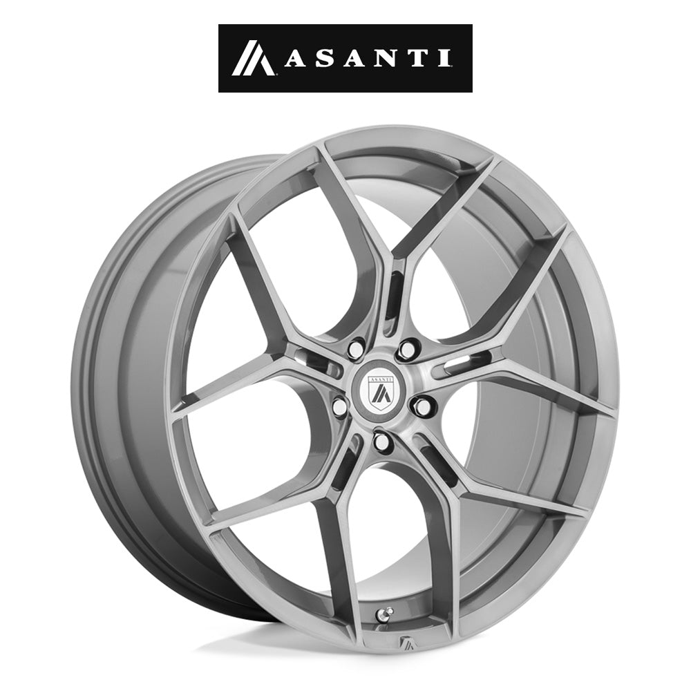 テスラモデル３用 アサンティ モナーク 20x9J ET 38 フロント、リア チタニウムブラッシュド ホイール４本セット　Asanti ABL37 20X9 5X4.5 TITAN BRUSH 38MM (消費税、送料込み)