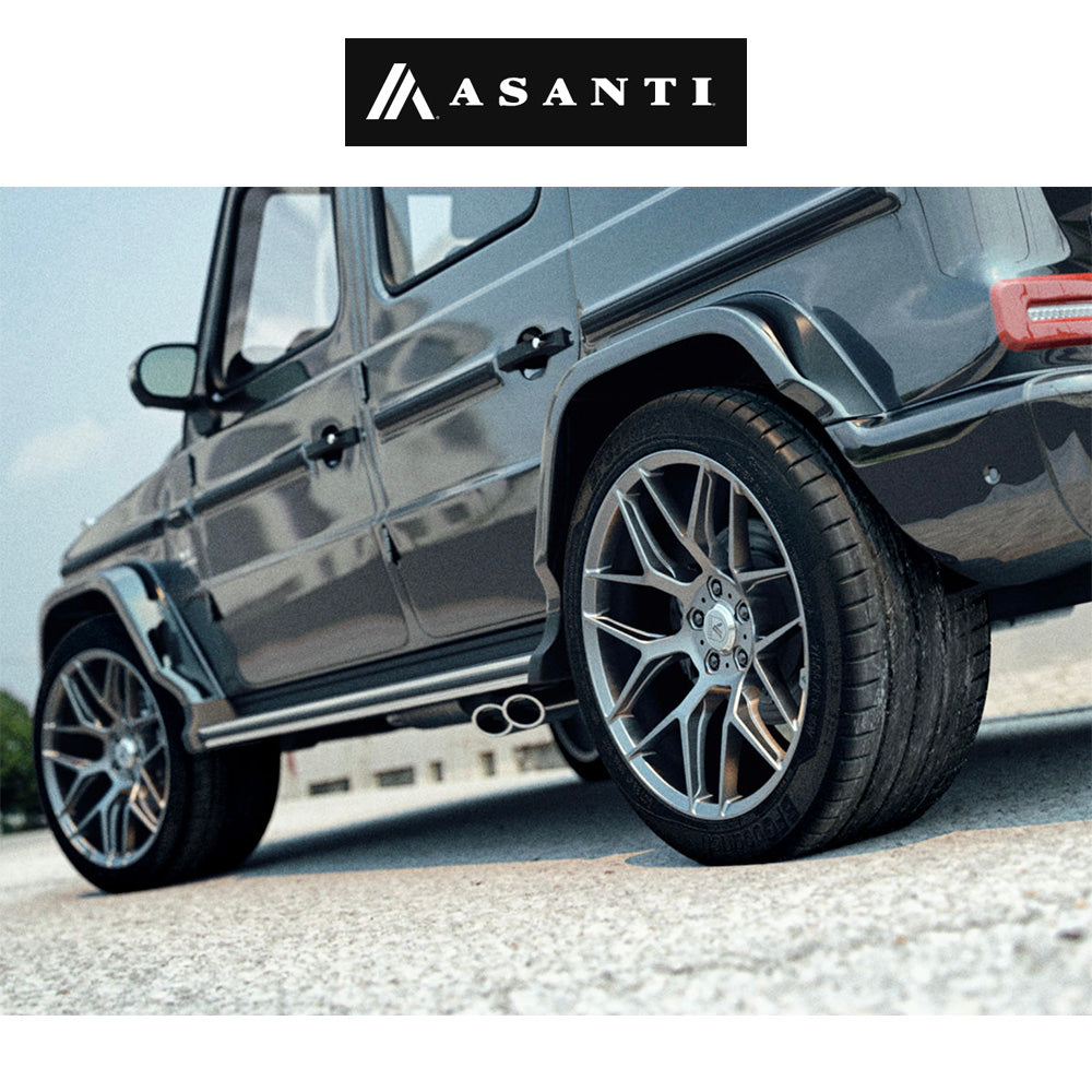 テスラモデル３用 アサンティ ダイナスティ 20x9J ET 35 フロント、リア チタニウムブラッシュド フロー成形アルミニウムホイール４本セット　Asanti DYNASTY 20X9 5X4.5 72 TITAN-BRUSH +35 (消費税、送料込み)