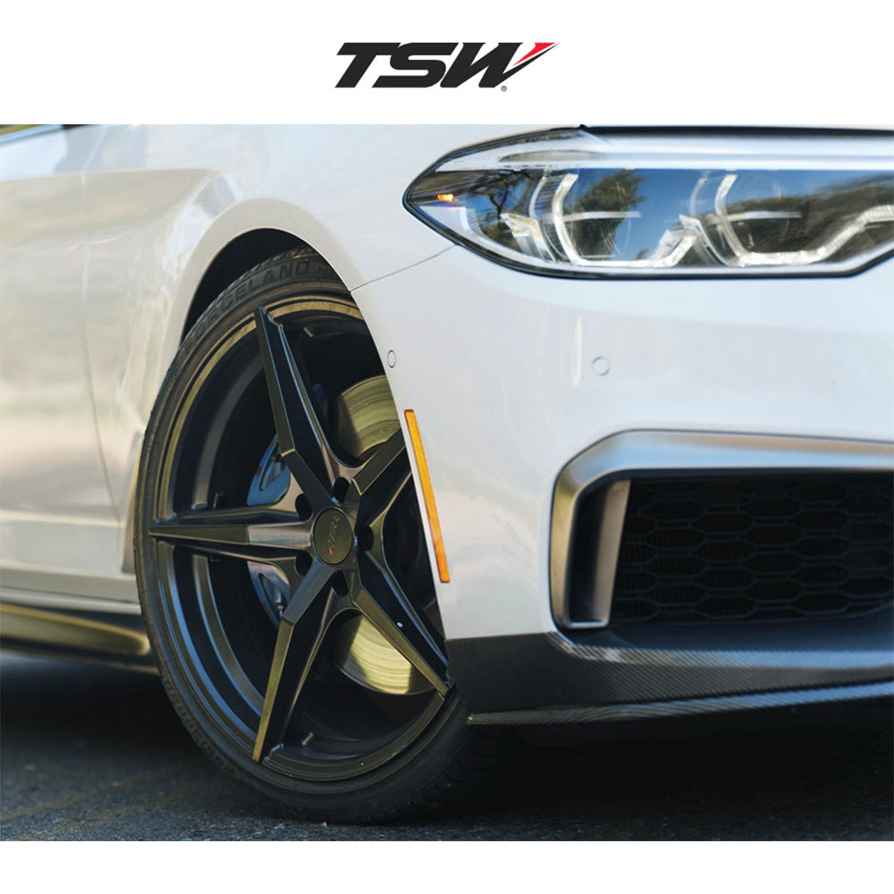 アウディ Ａ４用TSW エスプリ 20x9J ET 27 フロント、リア マットブラック フロー成形アルミニウムホイール４本セット　TSW ESPRIT 20X9 5X112 66 +45 M-BLK (消費税、送料込み)