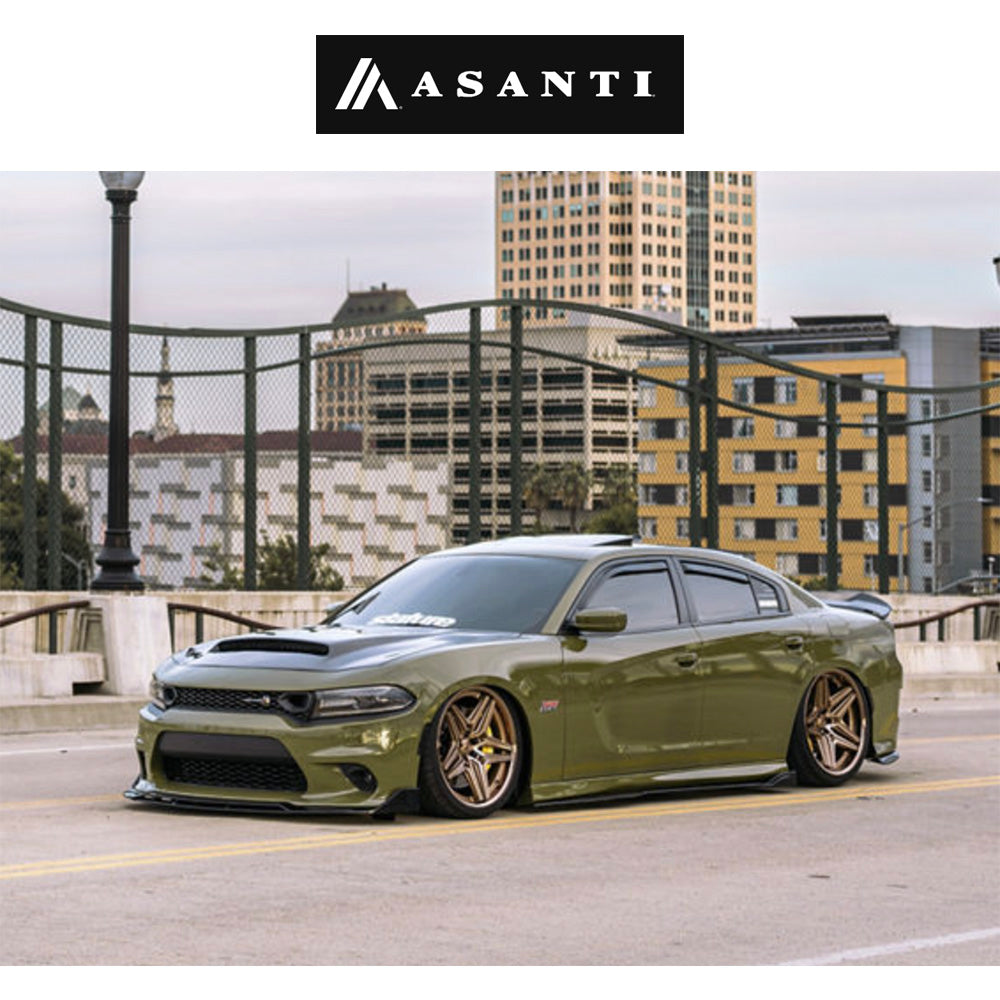 ダッジ チャージャー用 アサンティ デューク 22x9J ET 15 フロント、リア グロスブラック マシンド リップ アルミニウムホイール４本セット (消費税、送料込み)