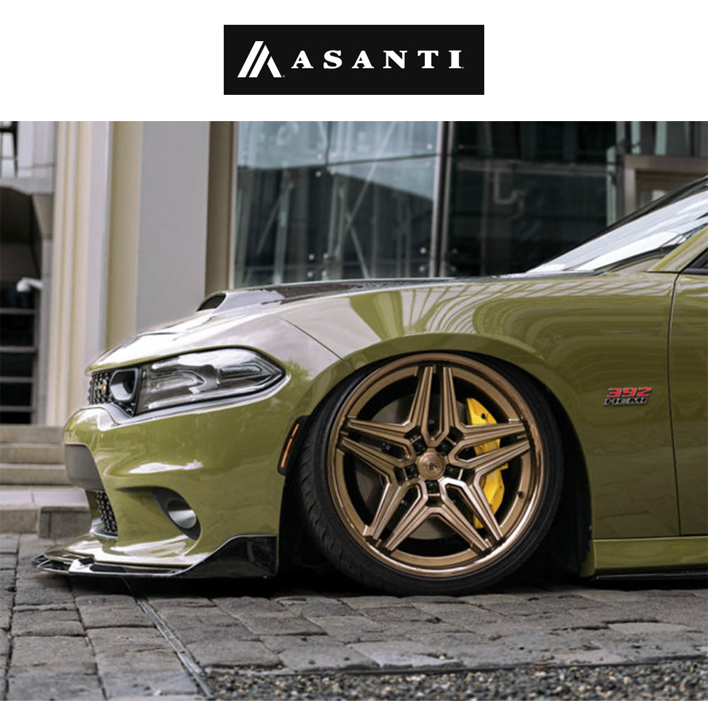 ダッジ チャージャー用 アサンティ デューク 22x9J ET 15 フロント、リア グロスブラック マシンド リップ アルミニウムホイール４本セット (消費税、送料込み)