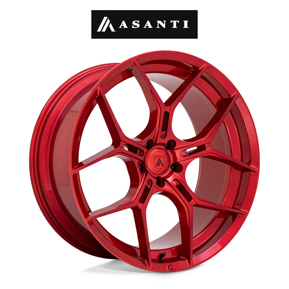 テスラ モデルＳ用 アサンティ モナーク 22x9J ET 32 フロント、リア キャンディレッド ホイール４本セット (消費税、送料込み)