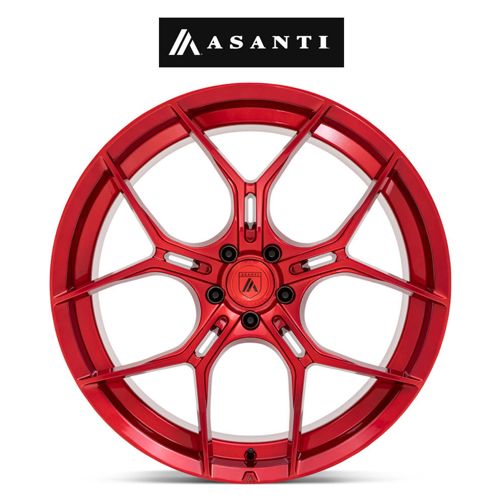 テスラモデルＹ用アサンティ モナーク 20x9J ET 38 フロント、リア キャンディレッド ホイール４本セット　Asanti ABL37 20X9 5X4.5 C-RED 38MM (消費税、送料込み)