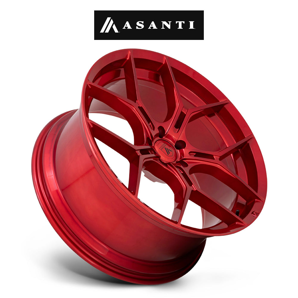 テスラモデルＹ用アサンティ モナーク 20x9J ET 38 フロント、リア キャンディレッド ホイール４本セット　Asanti ABL37 20X9 5X4.5 C-RED 38MM (消費税、送料込み)