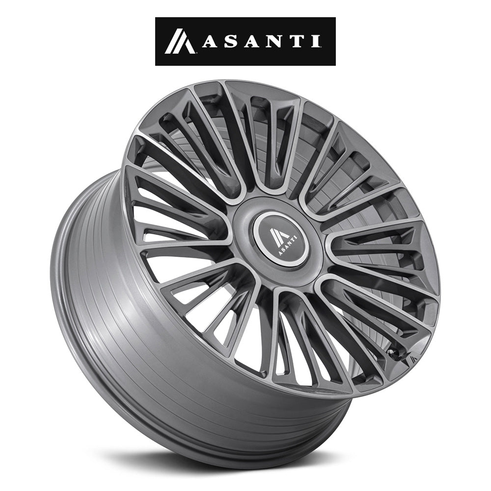 キャデラック エスカレード用 アサンティ プレミア 22x9.5J ET 25 フロント、リア アンスラサイト・ブラッシュド フローフォーミング・アルミニウムホイール４本セット (消費税、送料込み)