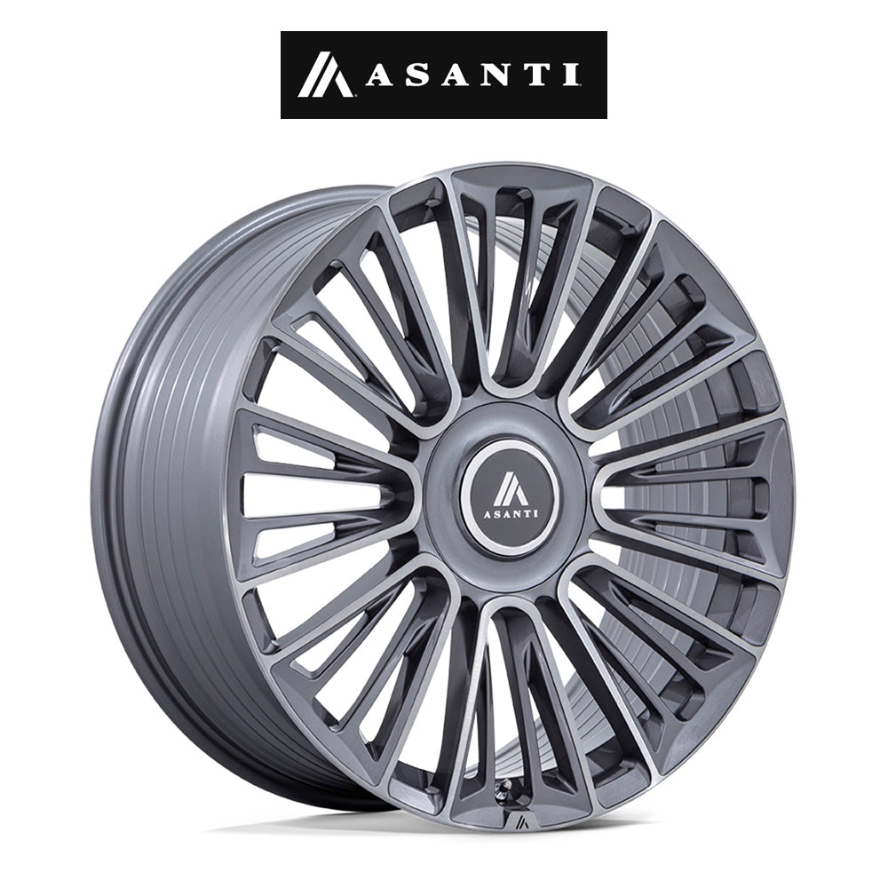 キャデラック エスカレード用 アサンティ プレミア 22x9.5J ET 25 フロント、リア アンスラサイト・ブラッシュド フローフォーミング・アルミニウムホイール４本セット (消費税、送料込み)