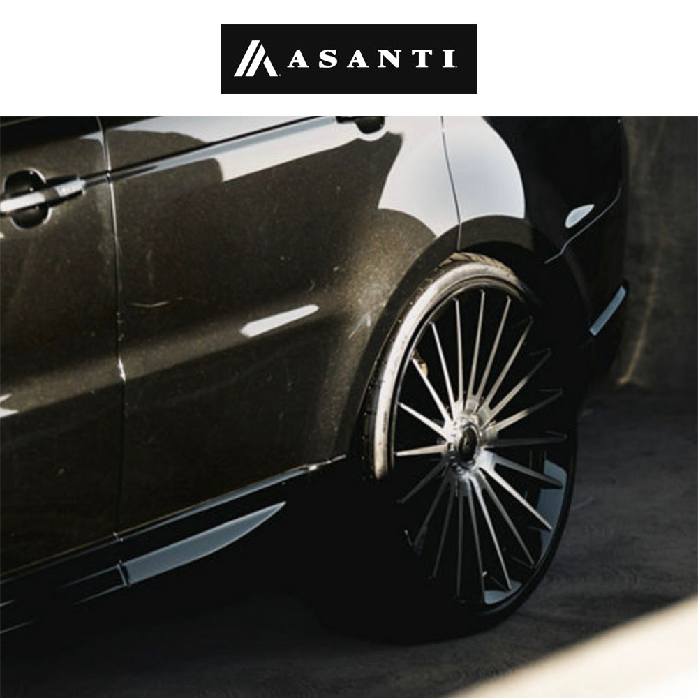 ランドローバー レンジローバー用 アサンティ ヴァイスロイ 22x9J ET 27 フロント、リア グロスブラック マシンドフェイス ホイール４本セット (消費税、送料込み)