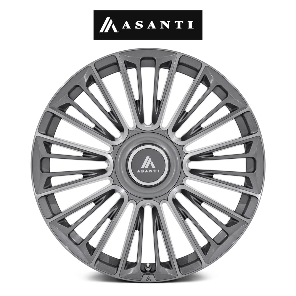 キャデラック エスカレード用 アサンティ プレミア 22x9.5J ET 25 フロント、リア アンスラサイト・ブラッシュド フローフォーミング・アルミニウムホイール４本セット (消費税、送料込み)