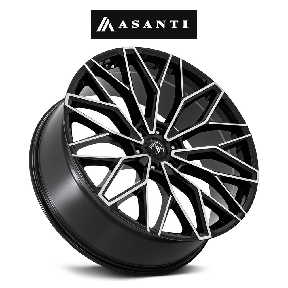 キャデラック エスカレード用 アサンティ モーグル シックス 22x9.5J ET 25 フロント、リア グロスブラック / マシーンドフェイス ホイール４本セット (消費税、送料込み)