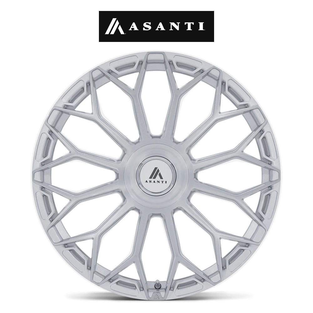 キャデラック エスカレード用 アサンティ エンボイ 22x10J ET 30 フロント、リア グロスシルバー ブラッシュドフェイス フローフォーミング・アルミニウムホイール４本セット (消費税、送料込み)