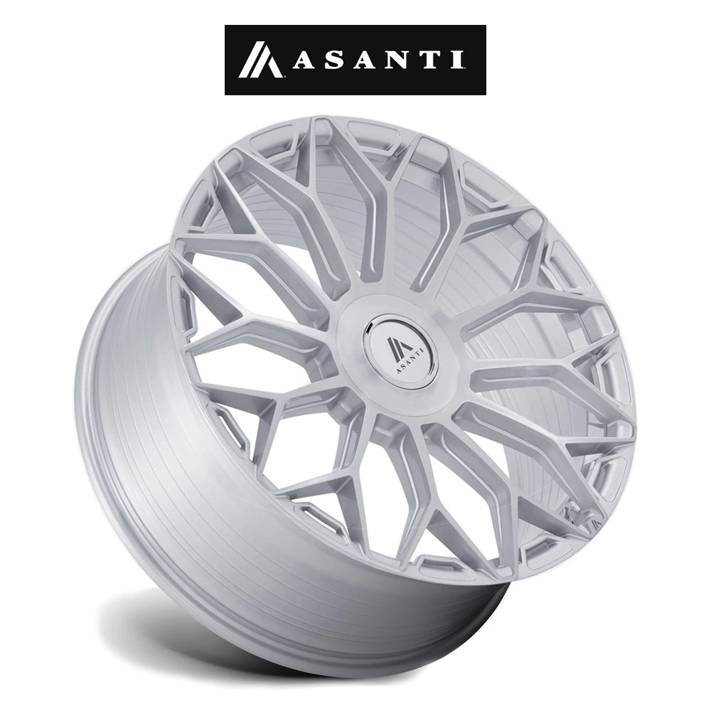 キャデラック エスカレード用 アサンティ エンボイ 22x10J ET 30 フロント、リア グロスシルバー ブラッシュドフェイス フローフォーミング・アルミニウムホイール４本セット (消費税、送料込み)