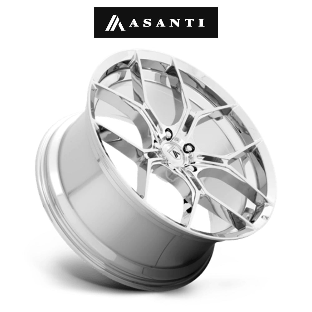 テスラ モデル３ (TESLA Model 3)用 アサンティ モナーク 20x9J クローム ホイール４本セット Asanti Monarch AB37 20X9 5X4.5 CHROME 38MM (送料無料)