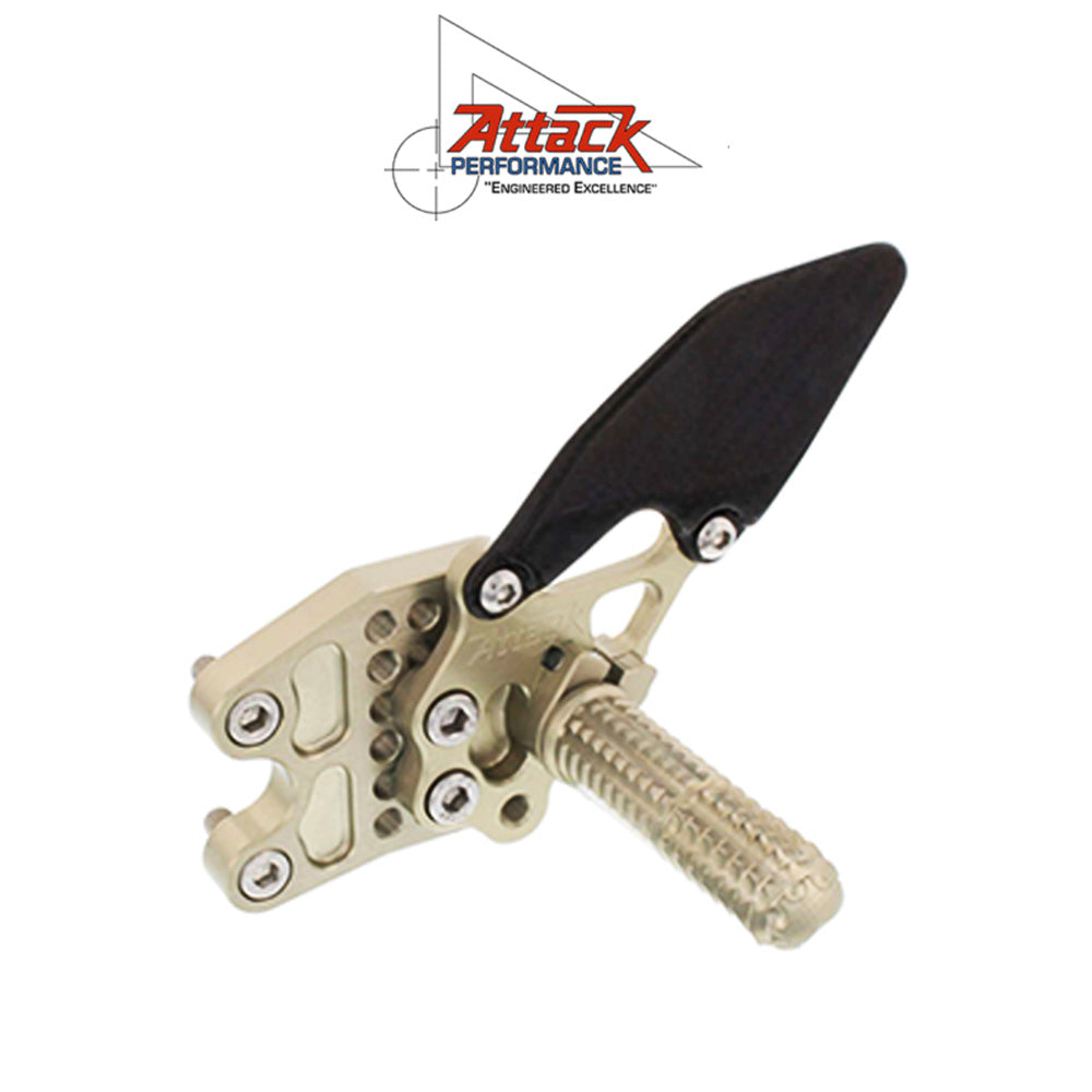 2009-2016年式 スズキ ＧＳＸ－Ｒ１０００用 アタックパフォーマンス製リアセット (エアロハード)　Attack Performance REAR SET KIT WITH SHIFT LEVER, GSXR1000 09-16, AERO HARD (消費税、送料込み)