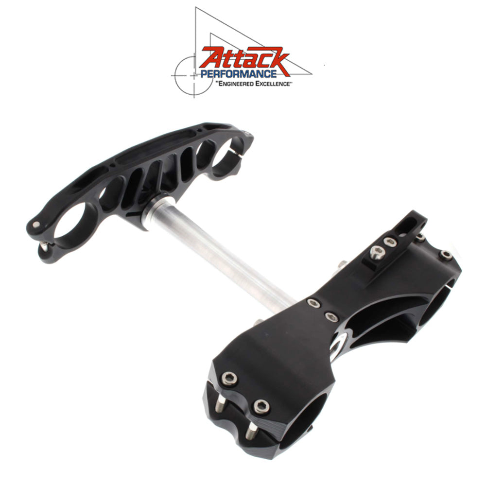 2009-2025年式 スズキ ＧＳＸ－Ｒ１０００Ｒ用 アタックパフォーマンス製トリプルクランプキット(ブラック)　Attack Performance TRIPLE CLAMP KIT, GP, SUZ,GSXR-1000 09- (消費税、送料込み)