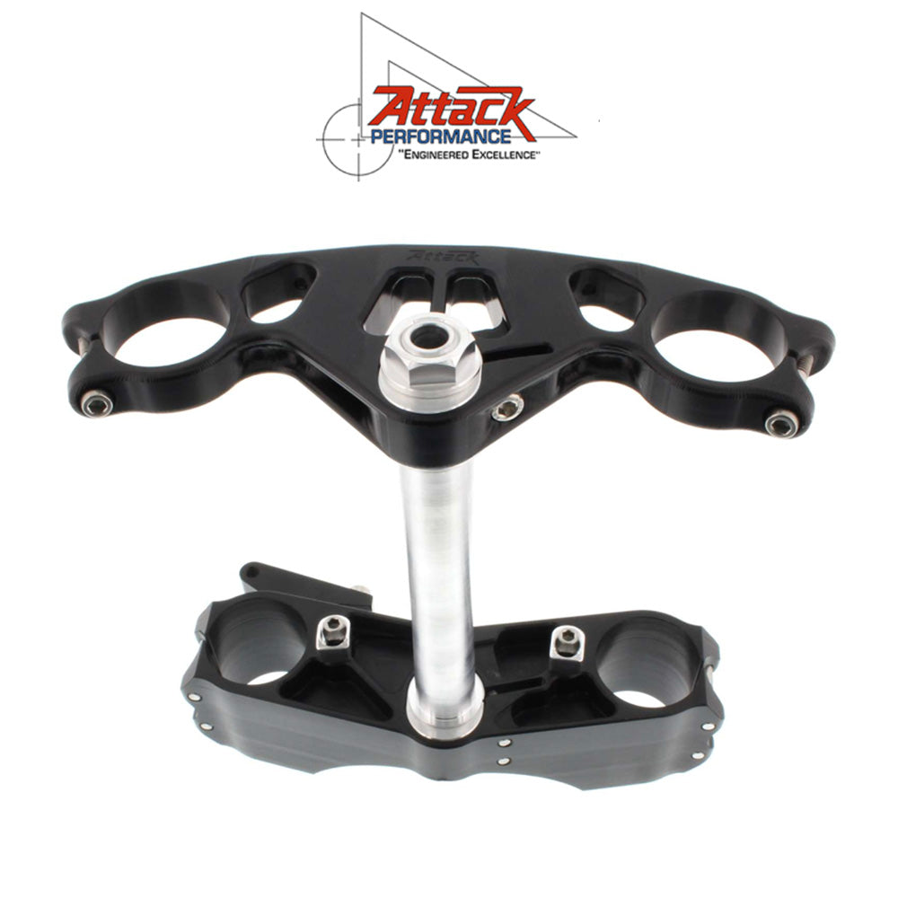 2009-2025年式 スズキ ＧＳＸ－Ｒ１０００Ｒ用 アタックパフォーマンス製トリプルクランプキット(ブラック)　Attack Performance TRIPLE CLAMP KIT, GP, SUZ,GSXR-1000 09- (消費税、送料込み)