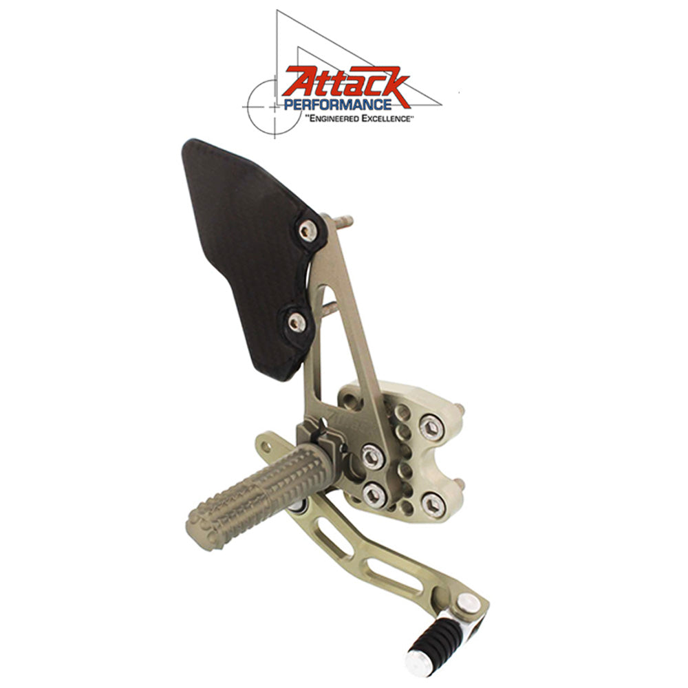 2011-2025年式 スズキ ＧＳＸ－Ｒ７５０用 アタックパフォーマンス製リアセット (エアロハード)　Attack Performance REAR SET KIT WITH SHIFT LEVER, GSXR600/750 11- , AERO HARD (消費税、送料込み)