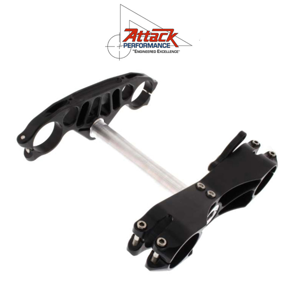 2010-2018年式ＢＭＷ Ｓ１０００ＲＲ用 アタックパフォーマンス製GPトリプルクランプキット(ブラック)　Attack Performance TRIPLE CLAMP KIT, GP, BMW S1000RR, 2010- BLACK (消費税、送料込み)