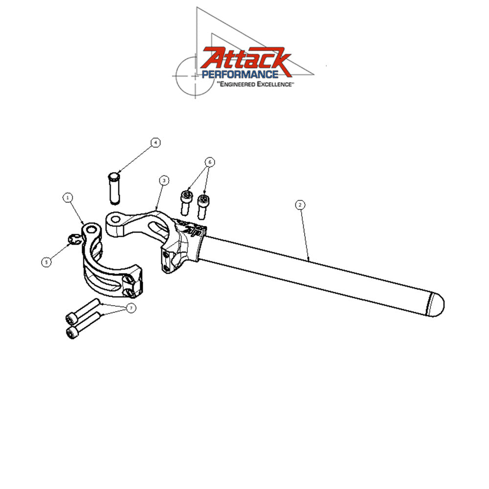 2015年式以降ＢＭＷ Ｓ１０００ＲＲ用 アタックパフォーマンス製ゼロオフセットハンドルバーキット(ブラック)　Attack Performance HANDLE BAR KIT, ZERO OFFSET, 55MM, BLACK (消費税、送料込み)