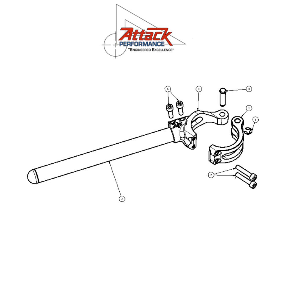 2015年式以降ＢＭＷ Ｓ１０００ＲＲ用 アタックパフォーマンス製ゼロオフセットハンドルバーキット(ブラック)　Attack Performance HANDLE BAR KIT, ZERO OFFSET, 55MM, BLACK (消費税、送料込み)