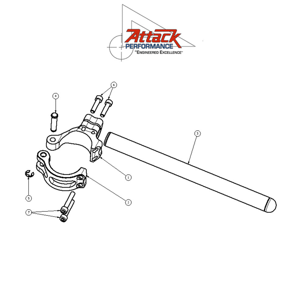 2015-2018年式ＢＭＷ Ｓ１０００ＲＲ用 アタックパフォーマンス製ハンドルバーキット(ブラック)　Attack Performance HANDLE BAR KIT, 55MM, BLACK (消費税、送料込み)