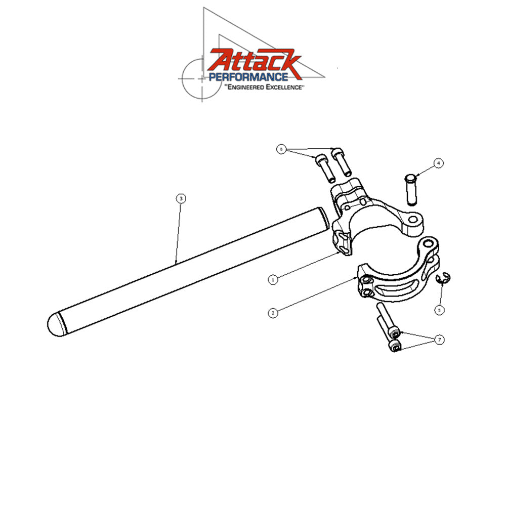 2015-2018年式ＢＭＷ Ｓ１０００ＲＲ用 アタックパフォーマンス製ハンドルバーキット(ブラック)　Attack Performance HANDLE BAR KIT, 55MM, BLACK (消費税、送料込み)