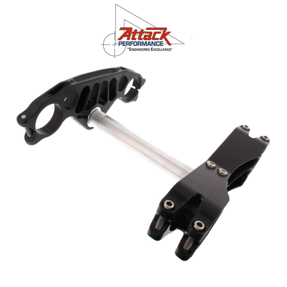 2013-2018年式 ＴＲＩＵＭＰＨ デイトナ ６７５Ｒ用 アタックパフォーマンス製GPトリプルクランプキット(オーリンズショックアブソーバー用)(ブラック)　Attack Performance TRIPLE CLAMP KIT, GP, TRIUMPH 675R (OHLINS) 11- , BLACK (消費税、送料込み)