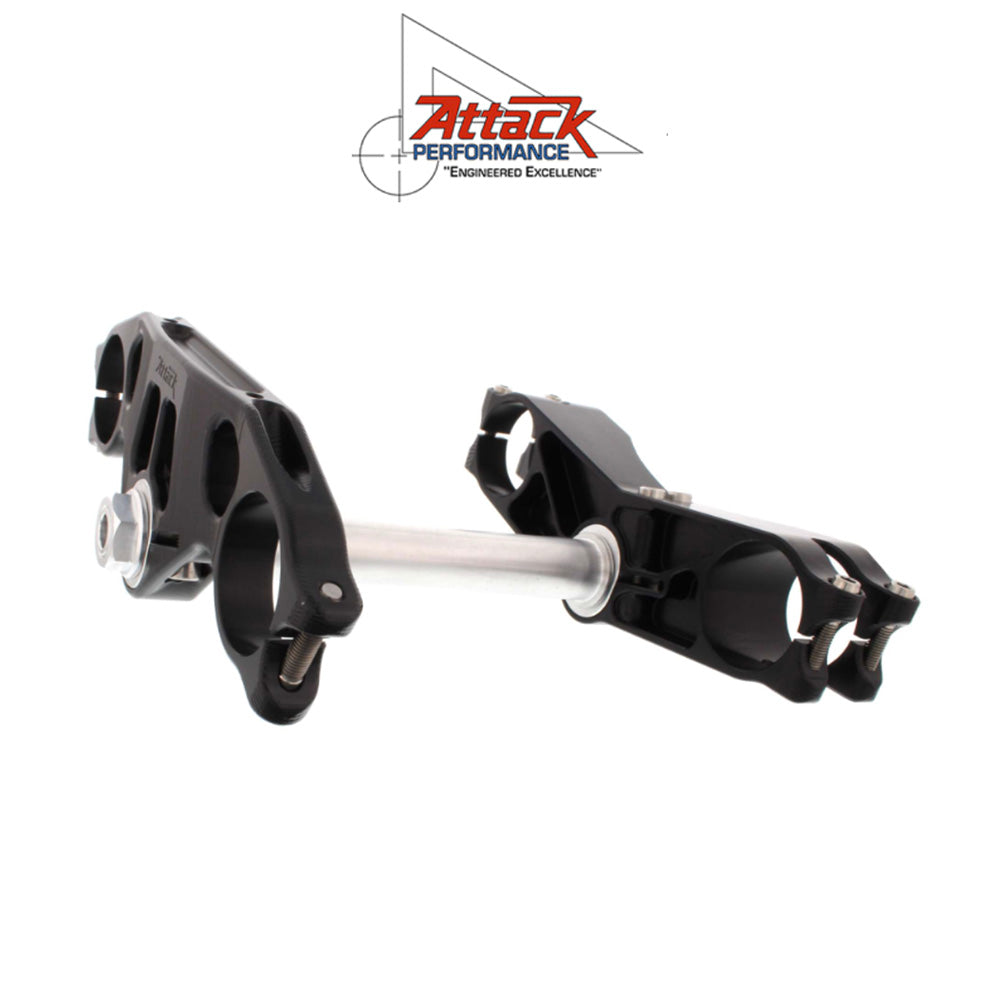 2013-2018年式 ＴＲＩＵＭＰＨ デイトナ ６７５Ｒ用 アタックパフォーマンス製GPトリプルクランプキット(オーリンズショックアブソーバー用)(ブラック)　Attack Performance TRIPLE CLAMP KIT, GP, TRIUMPH 675R (OHLINS) 11- , BLACK (消費税、送料込み)