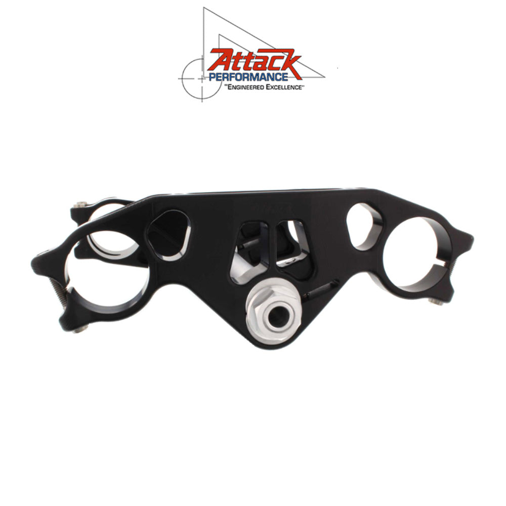 2013-2018年式 ＴＲＩＵＭＰＨ デイトナ ６７５Ｒ用 アタックパフォーマンス製GPトリプルクランプキット(オーリンズショックアブソーバー用)(ブラック)　Attack Performance TRIPLE CLAMP KIT, GP, TRIUMPH 675R (OHLINS) 11- , BLACK (消費税、送料込み)