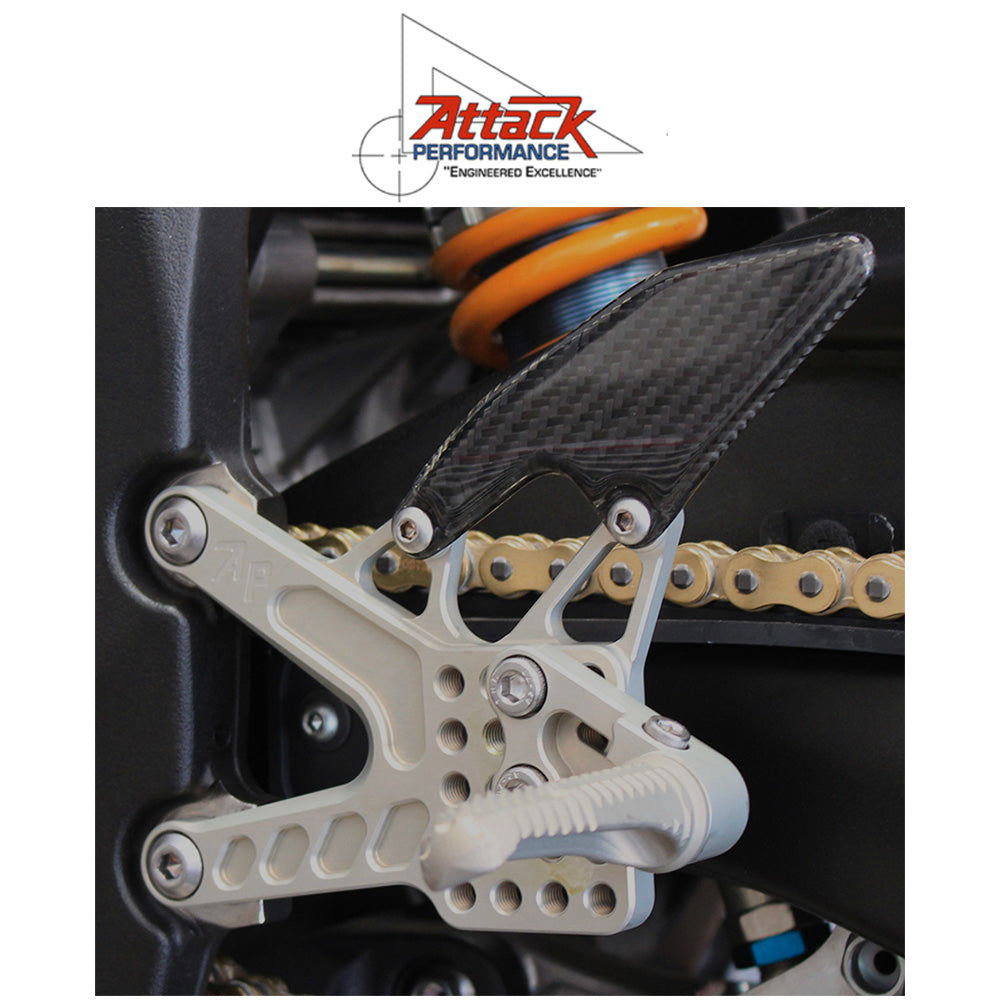 2015-2025年式 ヤマハ ＹＺＦ－Ｒ１用 アタックパフォーマンス製リアセット(ブラック)　Attack Performance REARSET KIT WITH SHIFT LEVER, YZF R1 15- , BLACK (消費税、送料込み)  SKU 121110B