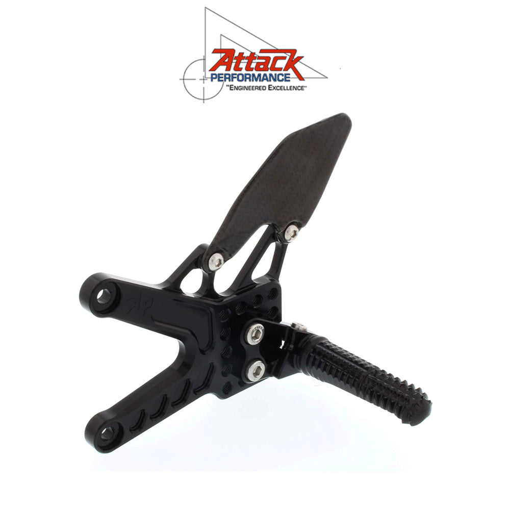 2015-2025年式 ヤマハ ＹＺＦ－Ｒ１用 アタックパフォーマンス製リアセット(ブラック)　Attack Performance REARSET KIT WITH SHIFT LEVER, YZF R1 15- , BLACK (消費税、送料込み)  SKU 121110B