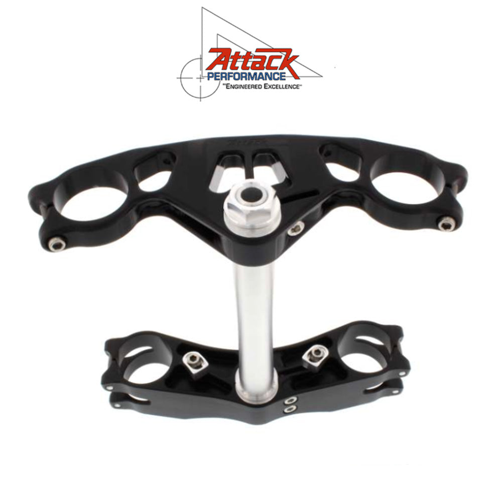 2015-2025年式 ヤマハ ＹＺＦ－Ｒ１用 アタックパフォーマンス製トリプルクランプキット(ブラック)　Attack Performance TRIPLE CLAMP KIT, GP, YZFR1 15- , BLACK (消費税、送料込み)
