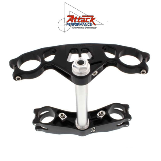 2015-2025年式 ヤマハ ＹＺＦ－Ｒ１用 アタックパフォーマンス製トリプルクランプキット(ブラック)　Attack Performance TRIPLE CLAMP KIT, GP, YZFR1 15- , BLACK (消費税、送料込み)