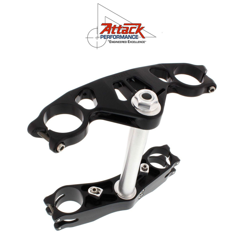 2015-2025年式 ヤマハ ＹＺＦ－Ｒ１用 アタックパフォーマンス製トリプルクランプキット(ブラック)　Attack Performance TRIPLE CLAMP KIT, GP, YZFR1 15- , BLACK (消費税、送料込み)