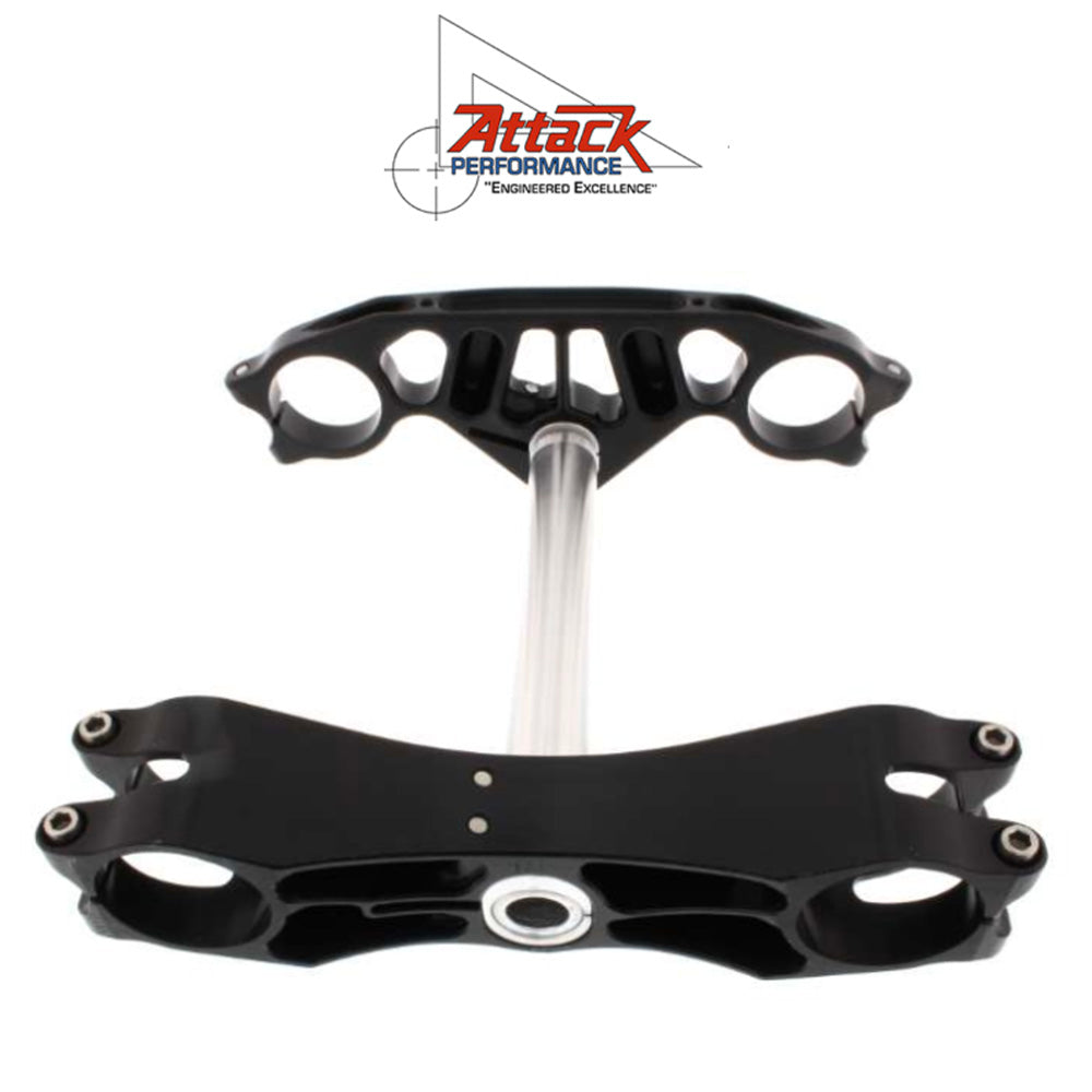 2015-2025年式 ヤマハ ＹＺＦ－Ｒ１用 アタックパフォーマンス製トリプルクランプキット(ブラック)　Attack Performance TRIPLE CLAMP KIT, GP, YZFR1 15- , BLACK (消費税、送料込み)