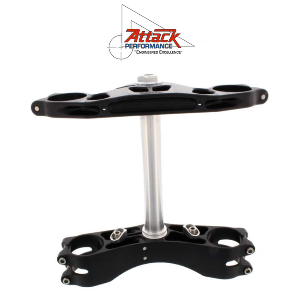 2015-2025年式 ヤマハ ＹＺＦ－Ｒ１用 アタックパフォーマンス製トリプルクランプキット(ブラック)　Attack Performance TRIPLE CLAMP KIT, GP, YZFR1 15- , BLACK (消費税、送料込み)