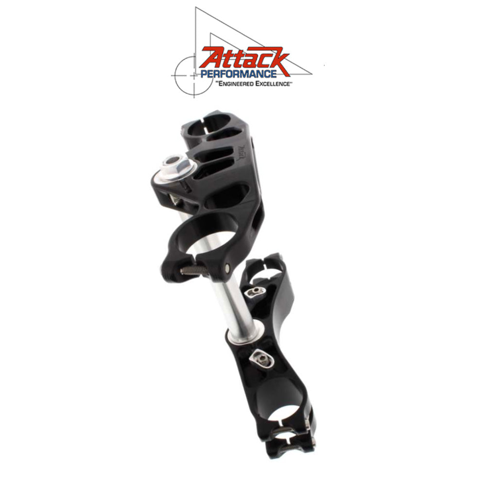 2015-2025年式 ヤマハ ＹＺＦ－Ｒ１用 アタックパフォーマンス製トリプルクランプキット(ブラック)　Attack Performance TRIPLE CLAMP KIT, GP, YZFR1 15- , BLACK (消費税、送料込み)